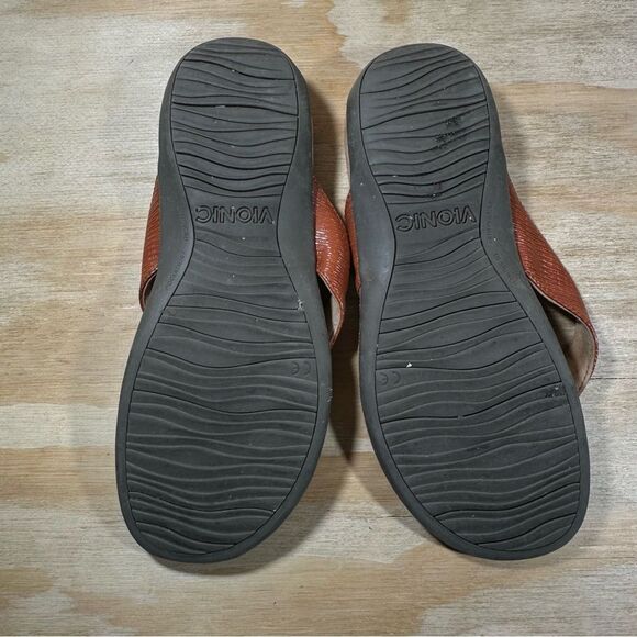 Vionic Brown Flip Flop Sandals Women’s Size 7.5 - Picture 6 of 7
